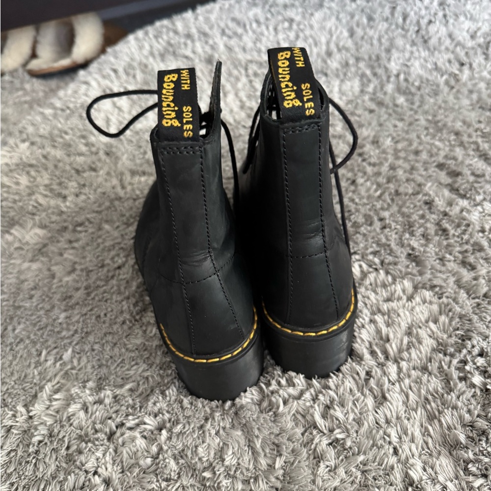 Dr. Martens Black Leather Women's Boots - Picture 2 of 9